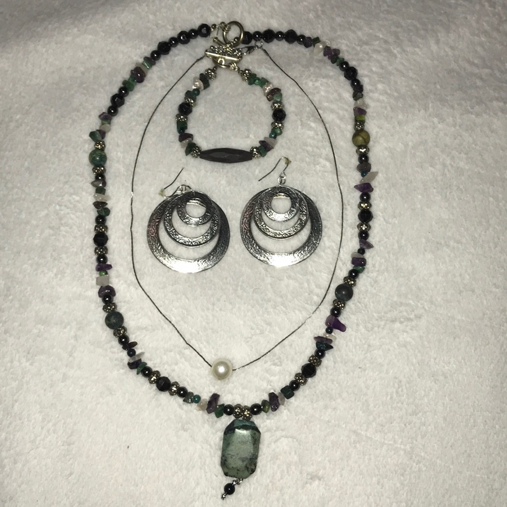 Multi Gemstone Beaded Necklace set